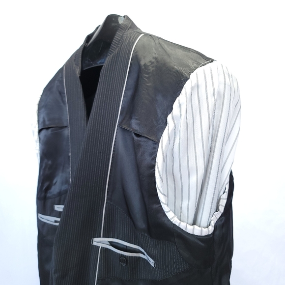 DANIEL HECHTER Paris Pure New Wool 2 Piece Suit Dbl Vented 48/122 Tall Grey - Picture 5 of 15